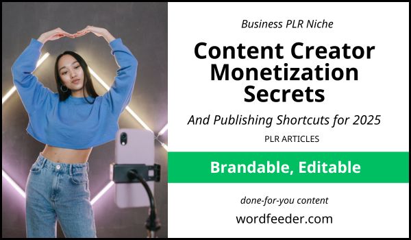 content creator monetization secrets plr